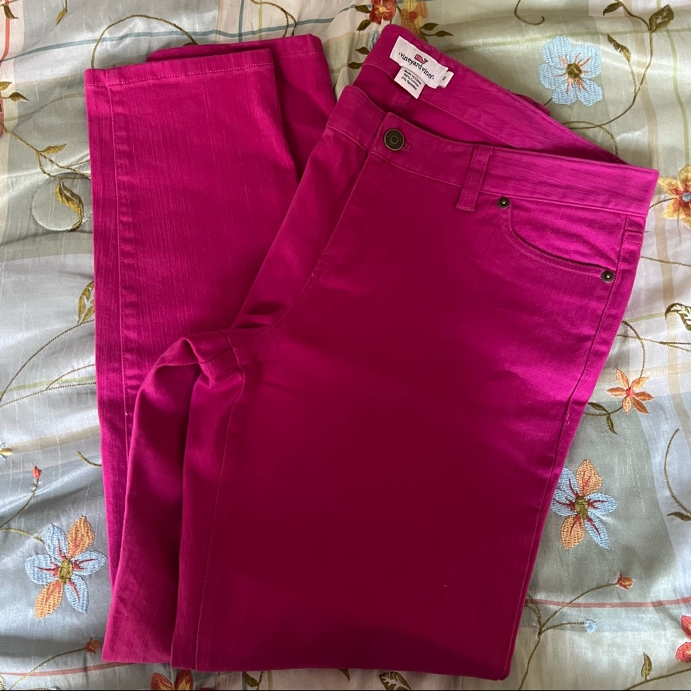 Vineyard vines, skinny Jean, pink pants size 10